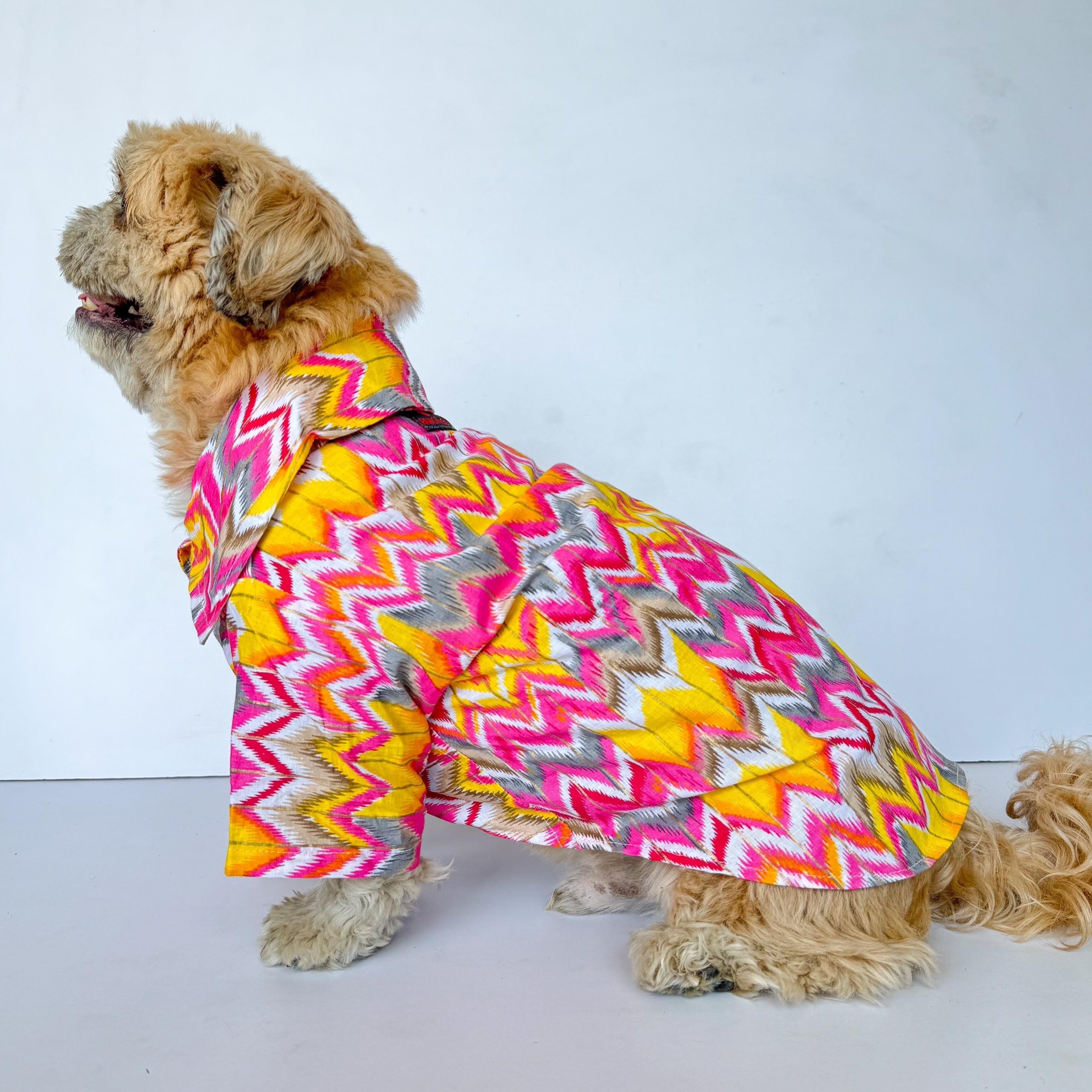 Dog Clothes| Zig-Zag kurta Pink | Sizes and Colours Available| Claws N Paws