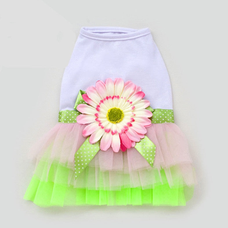 Flower Summer Frock Dress – Cute & Lightweight Dog Clothes for Warm Weather
