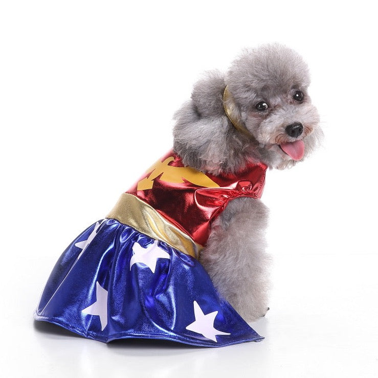 Wonder Woman Pet Costume - Stylish Dog Clothes & Accessories | Claws N Paws