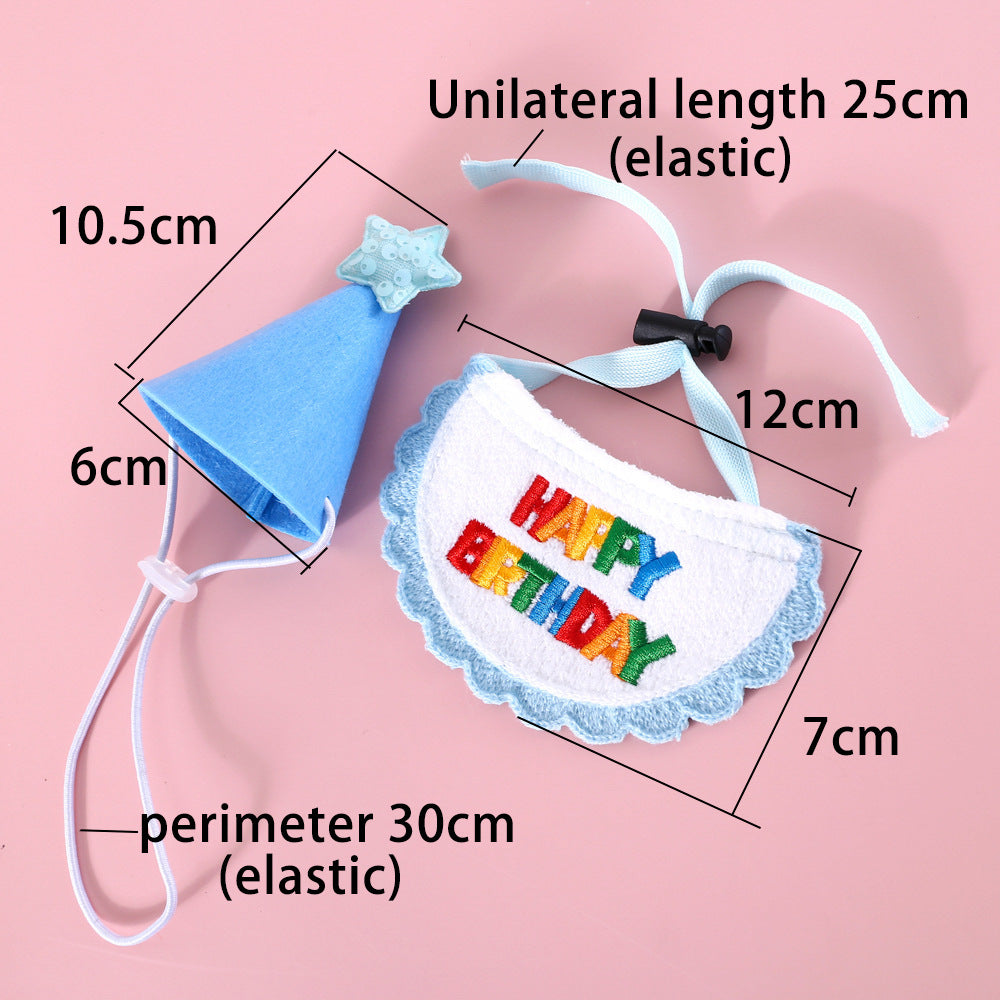 Cute Birthday Bib and Hat Set