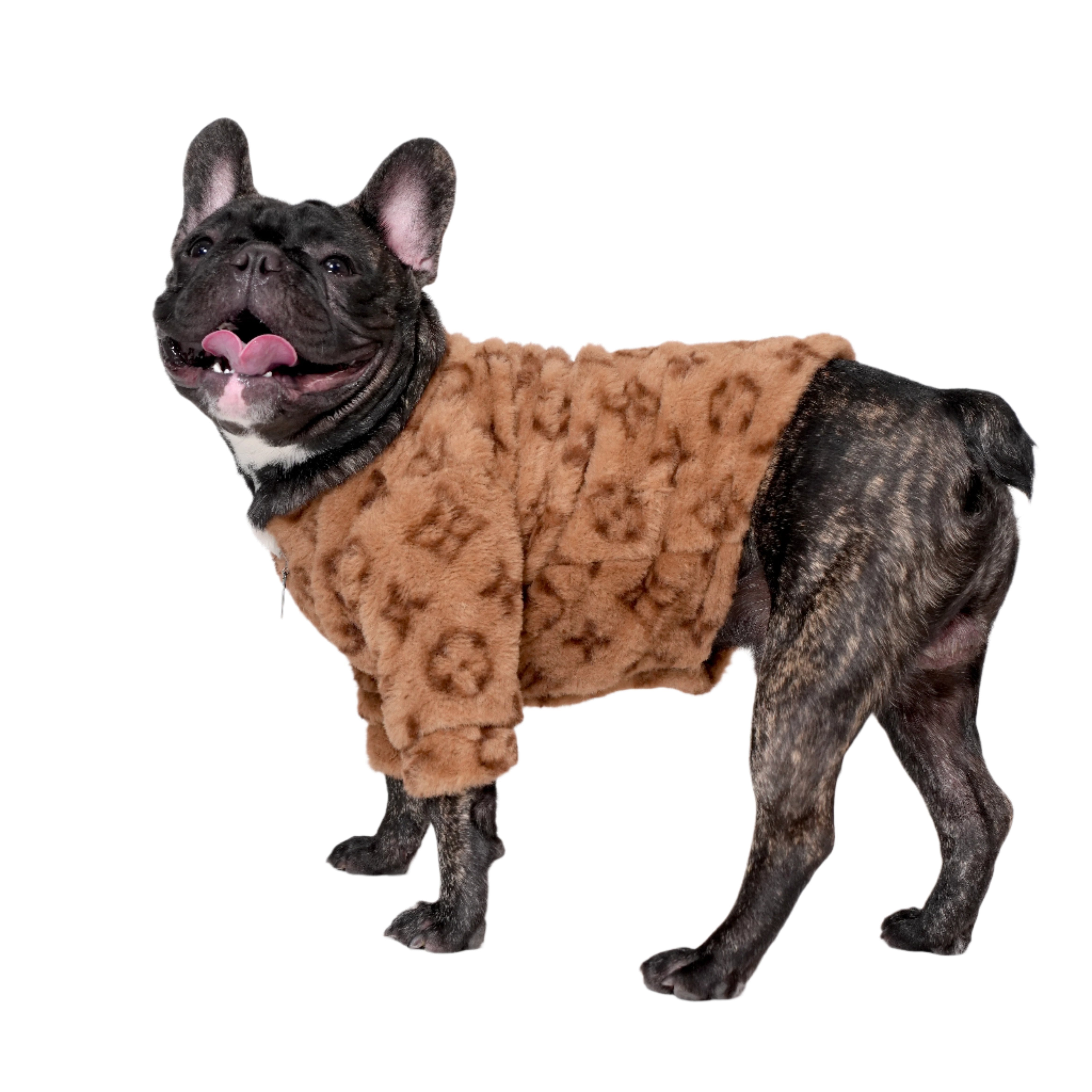 Premium LV Print Faux Fur Jacket