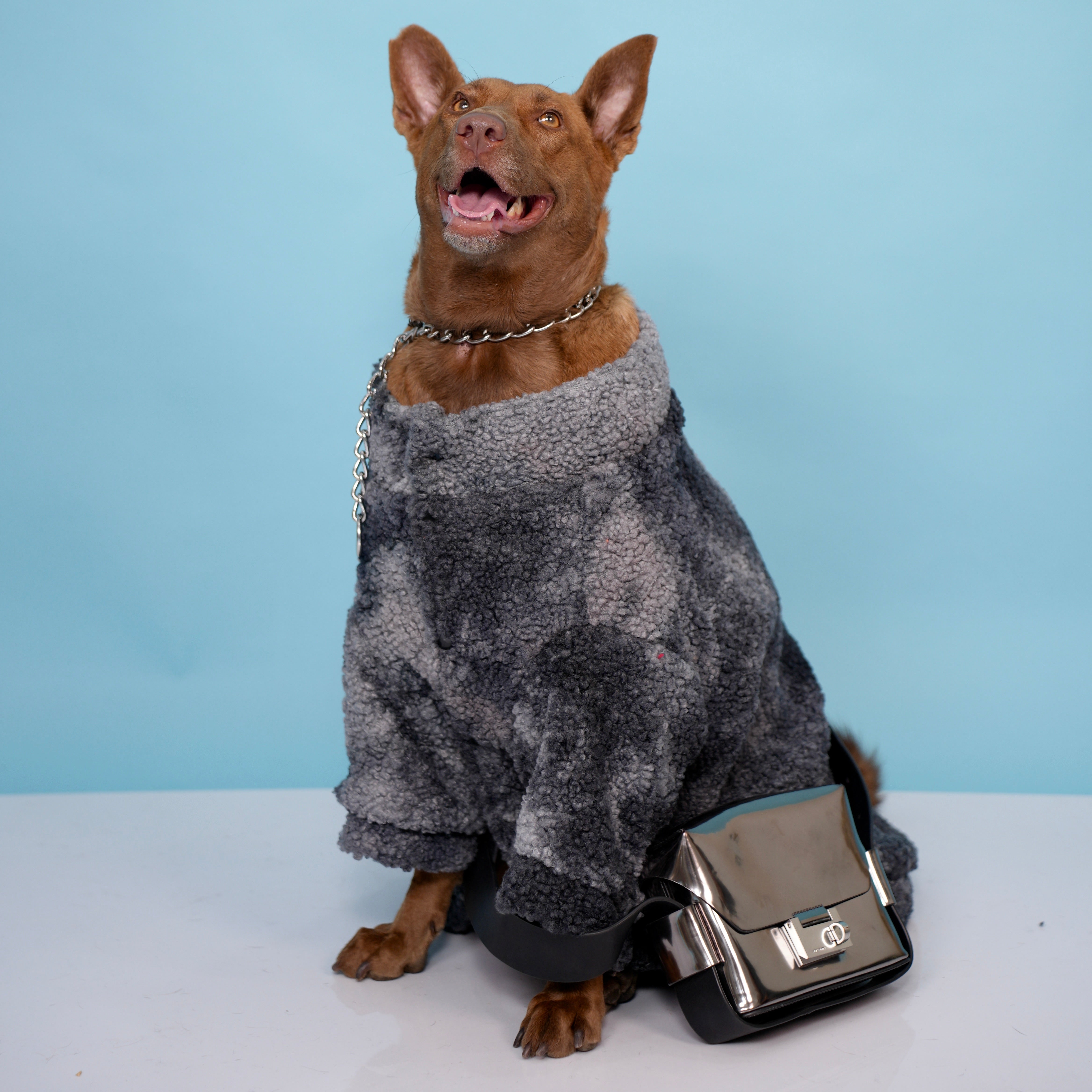 Dual Grey Tone Lamb Wool Coat Jacket