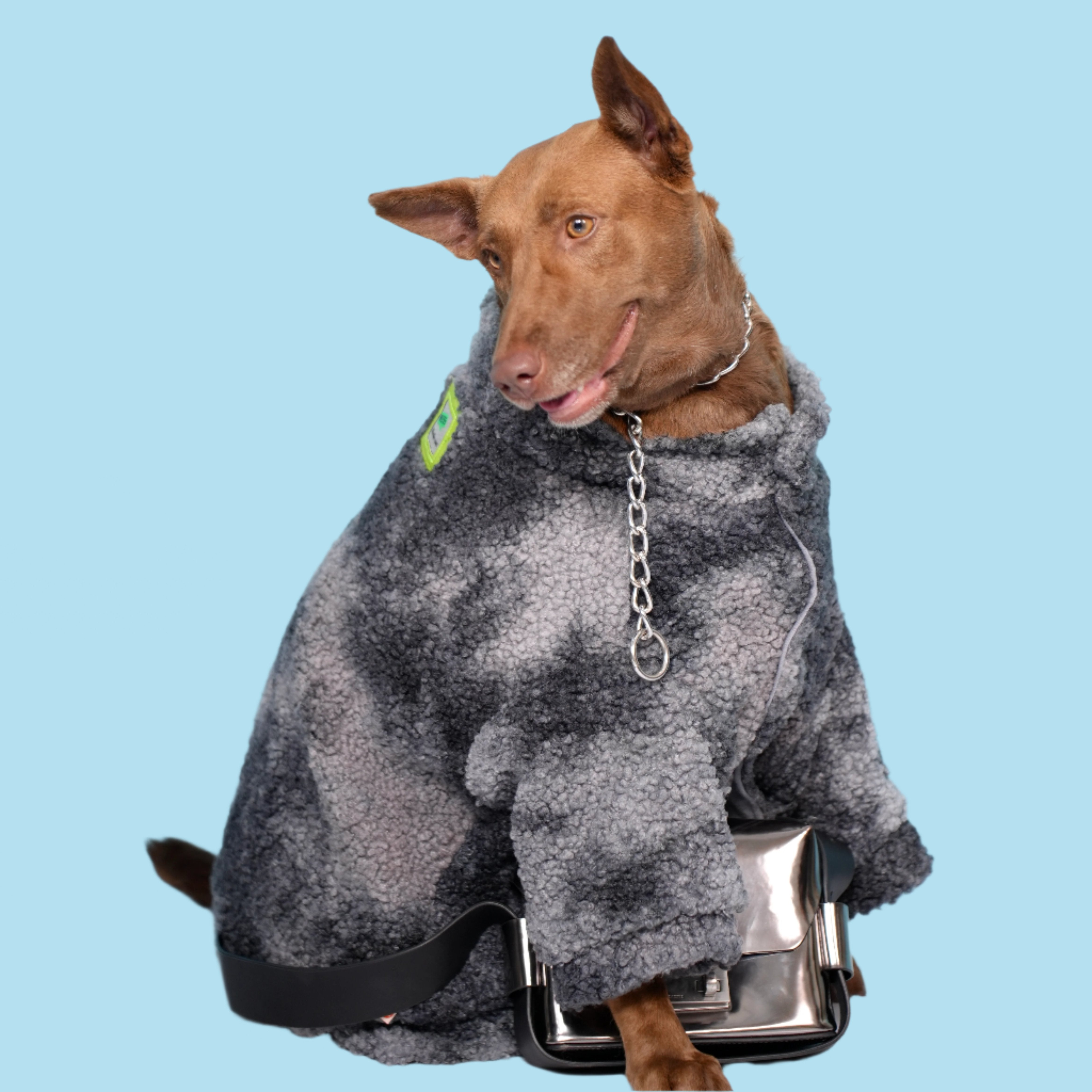 Dual Grey Tone Lamb Wool Coat Jacket