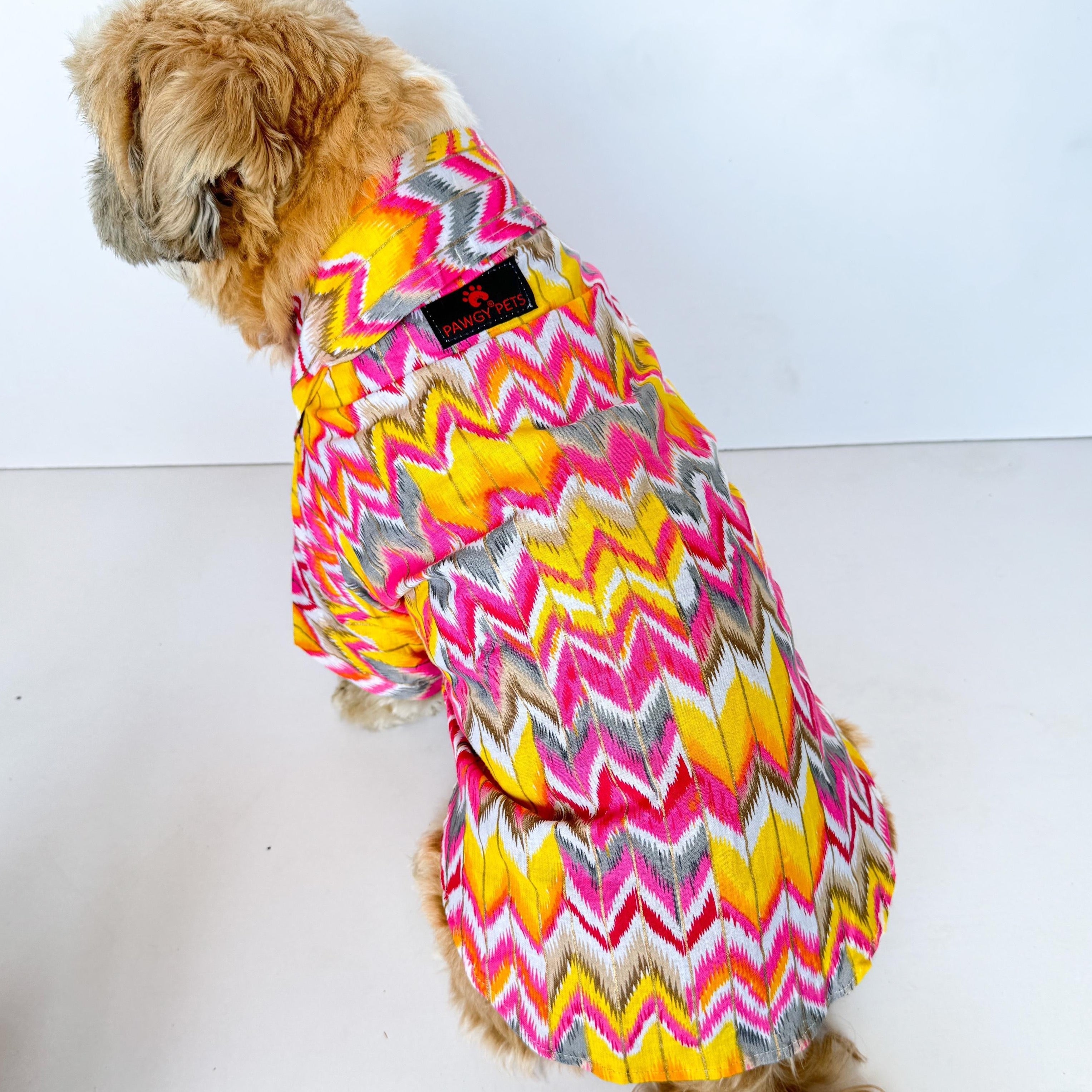 Dog Clothes| Zig-Zag kurta Pink | Sizes and Colours Available| Claws N Paws