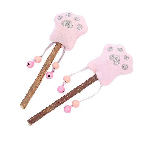 Pink Paw Cat Teaser Stick