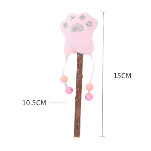 Pink Paw Cat Teaser Stick
