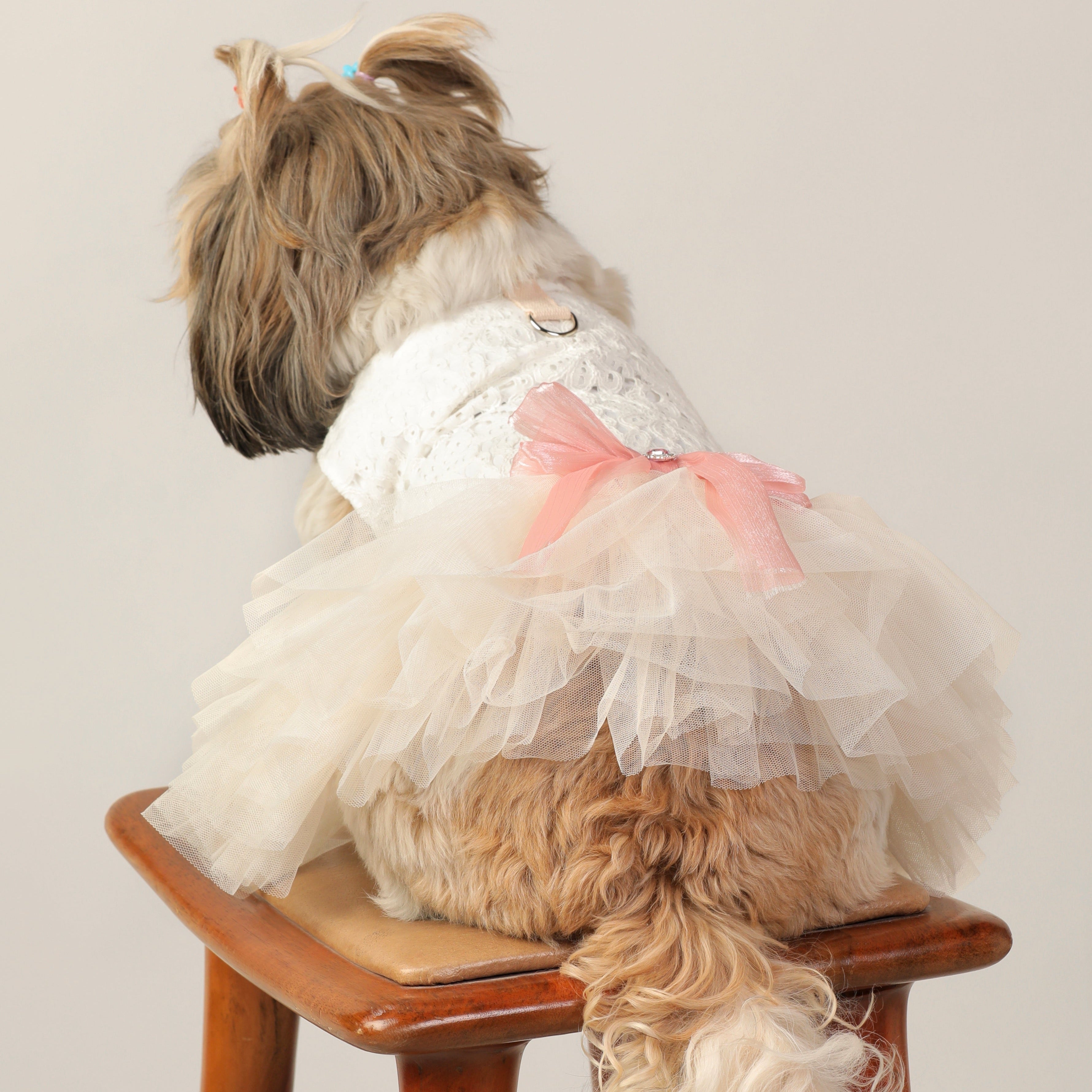 Lace & Tulle Pet Wedding Dress – Elegant Dog Clothes for Special Occasions