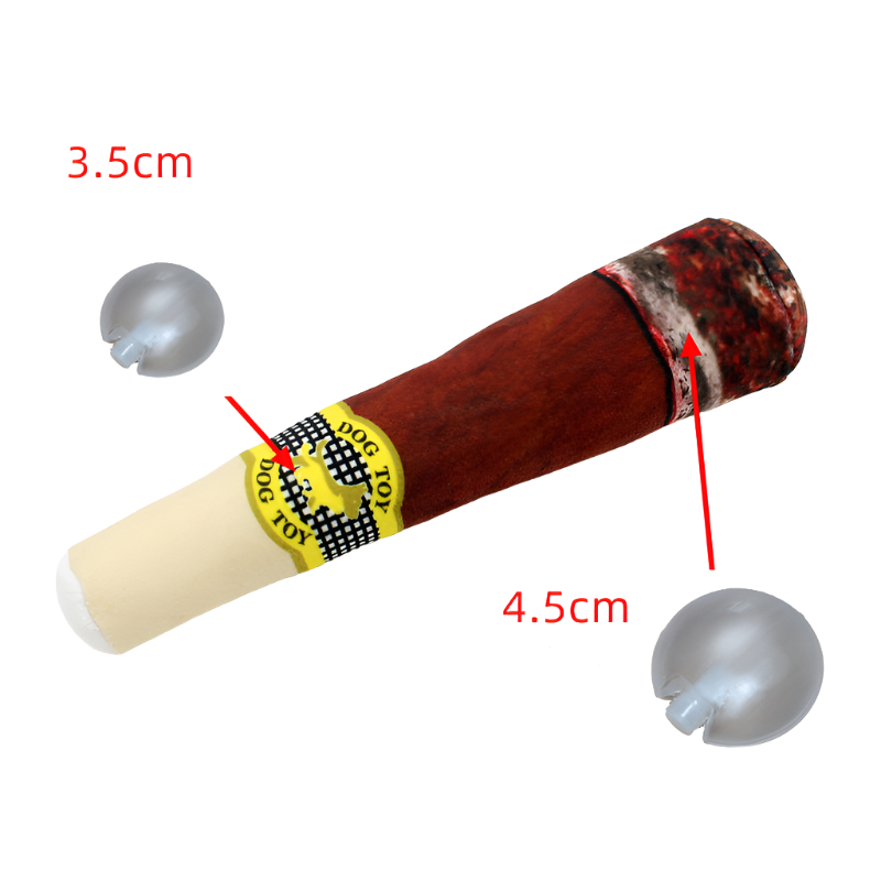 Cigar Squeaky Plush Toy