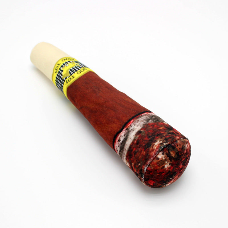 Cigar Squeaky Plush Toy