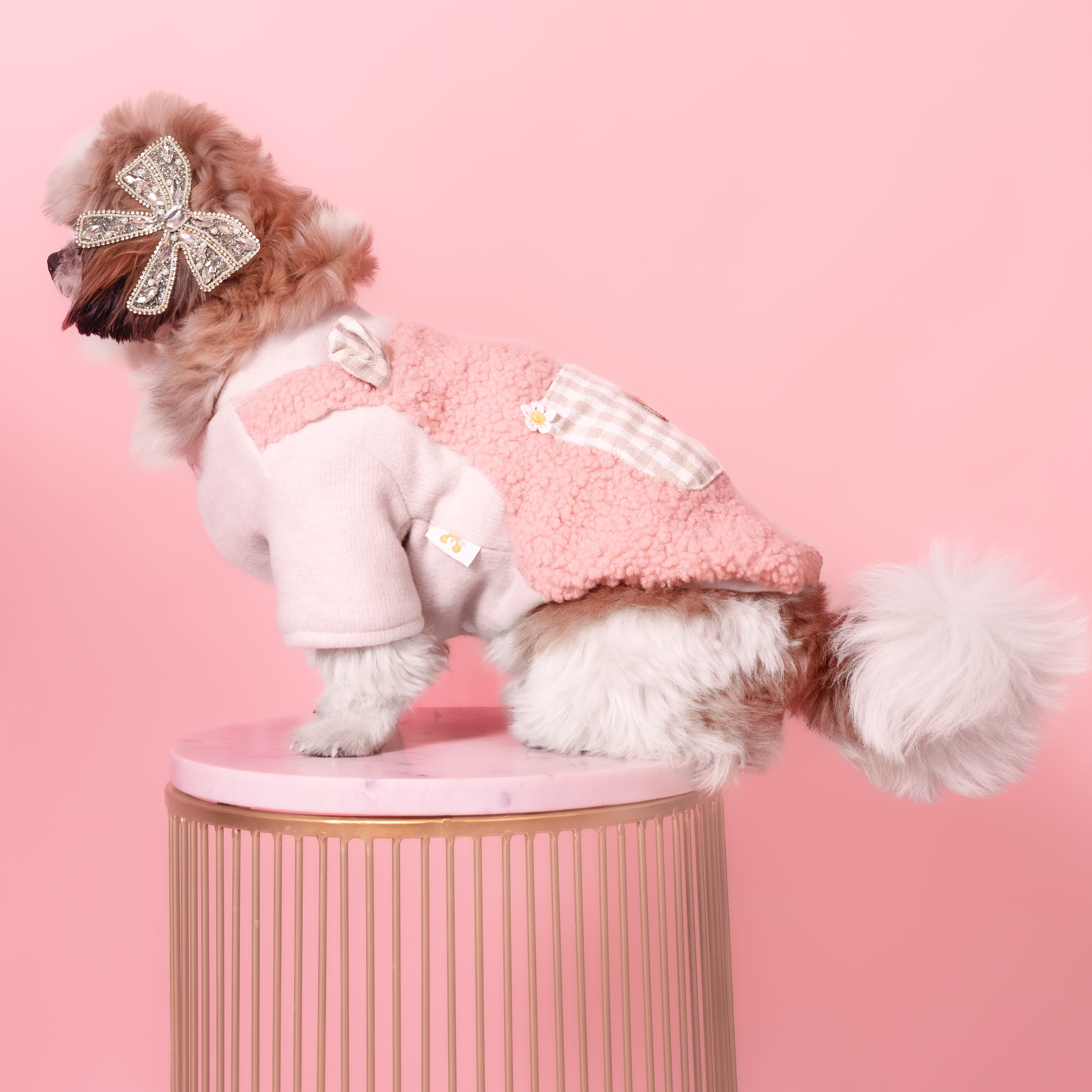 Teddy Fur Sweatshirt with Pocket