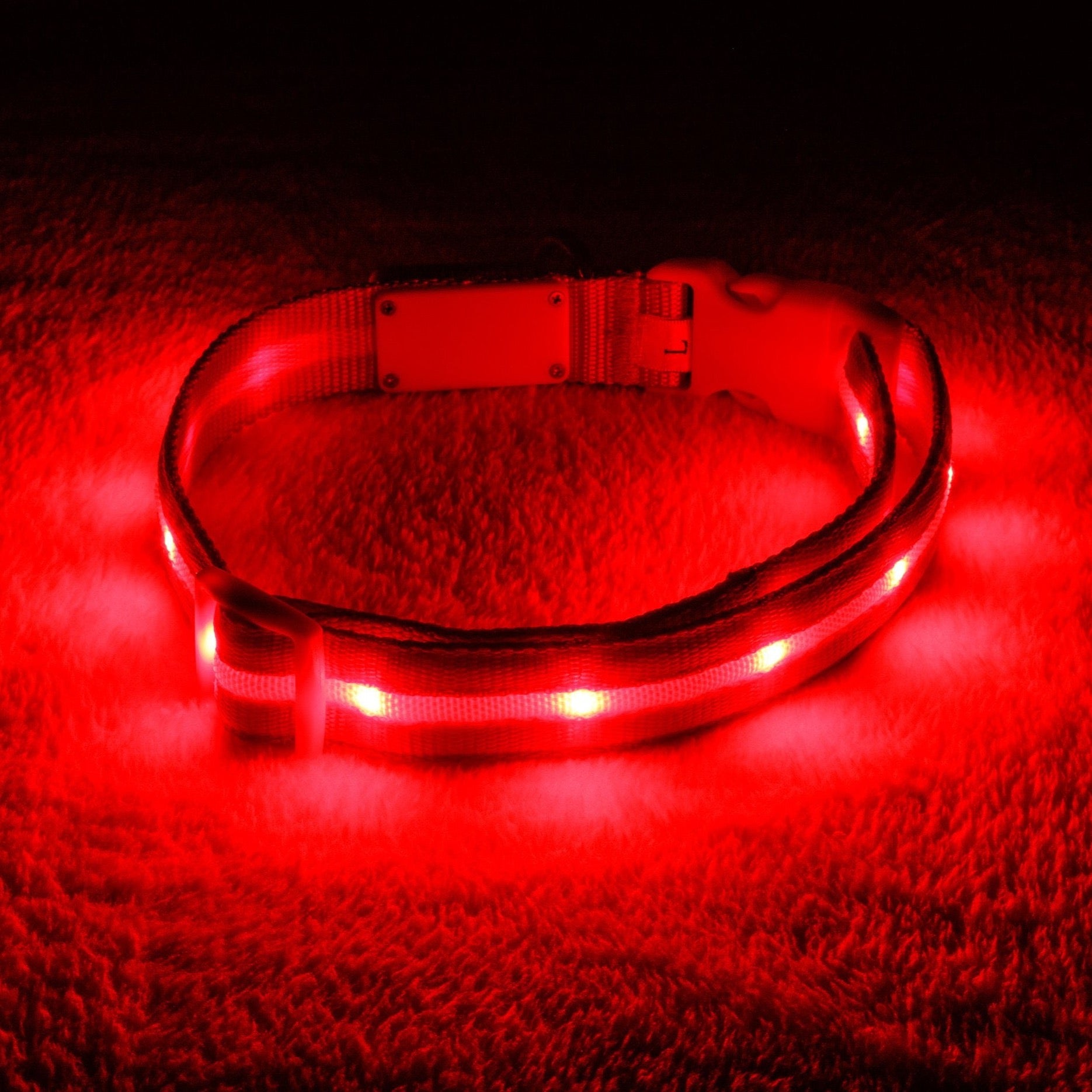 Nylon LED Safety Dog Collar