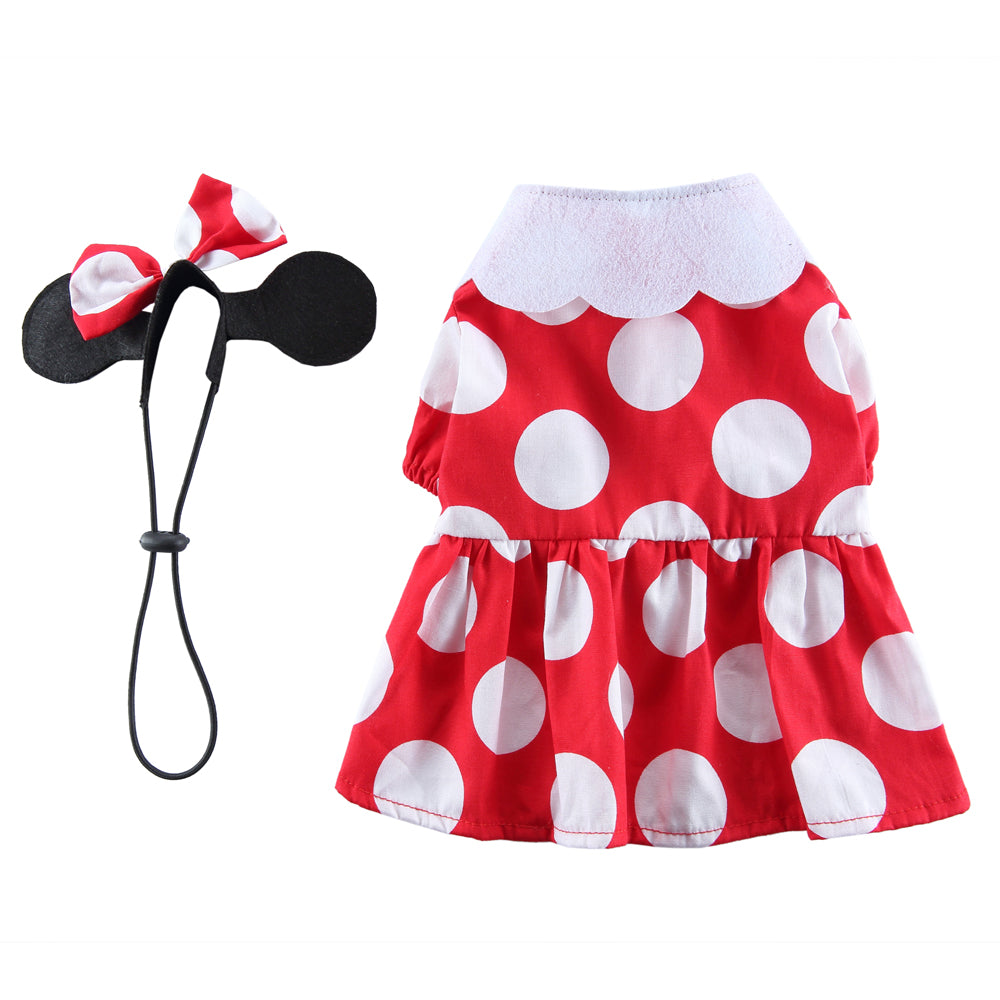 Dog Clothes| Pet Minnie Mouse Dress Costume | Sizes and Colours Available| Claws N Paws