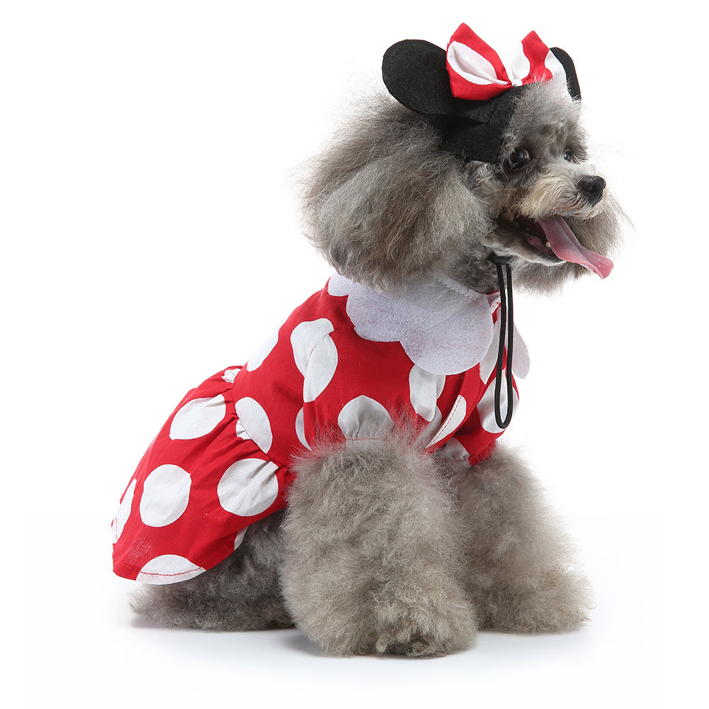 Dog Clothes| Pet Minnie Mouse Dress Costume | Sizes and Colours Available| Claws N Paws
