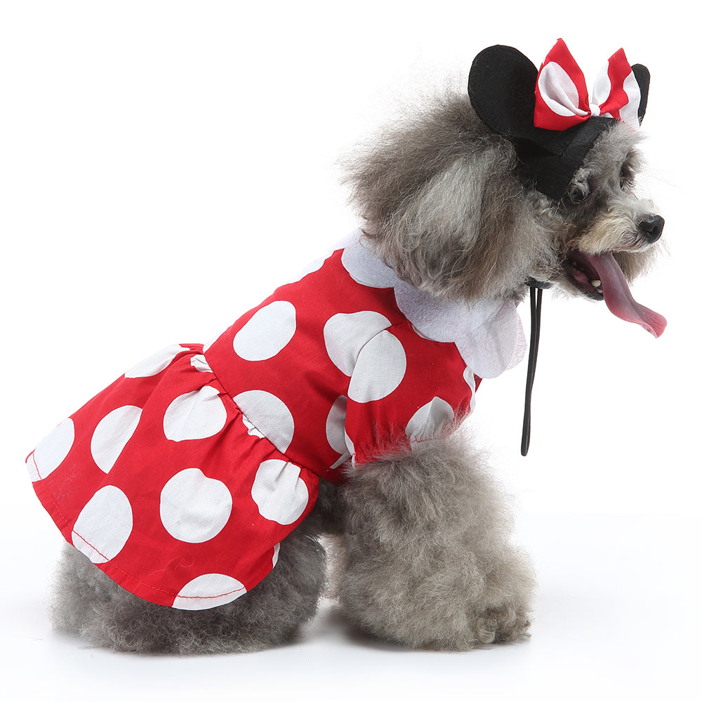 Dog Clothes| Pet Minnie Mouse Dress Costume | Sizes and Colours Available| Claws N Paws
