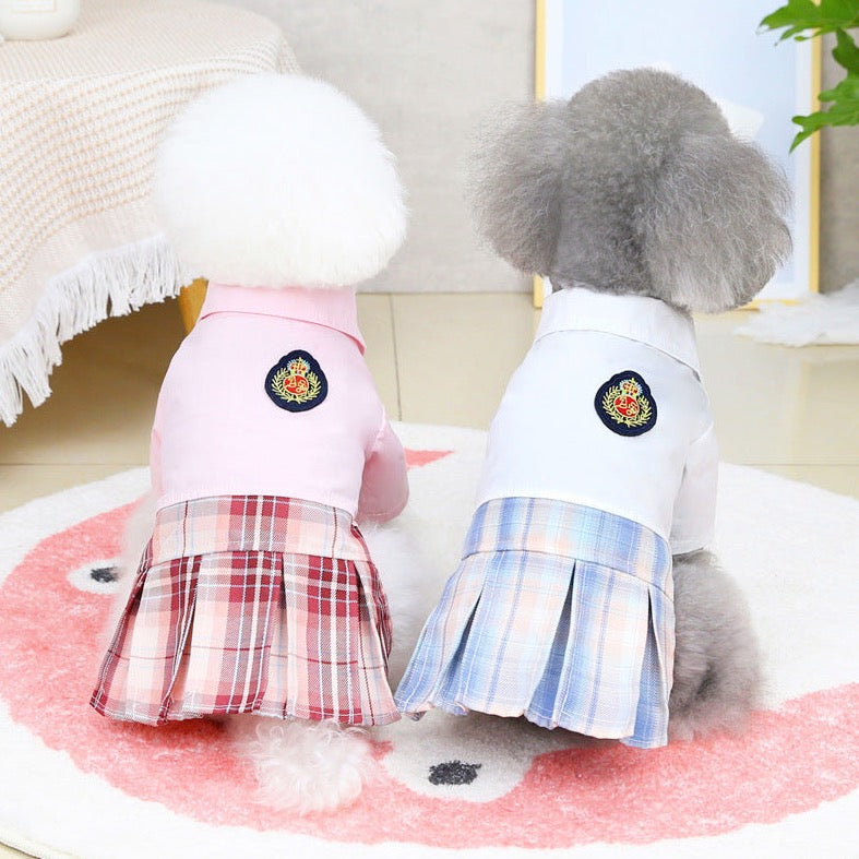 Dog Clothes| JK Style Plaid Dress | Sizes and Colours Available| Claws N Paws