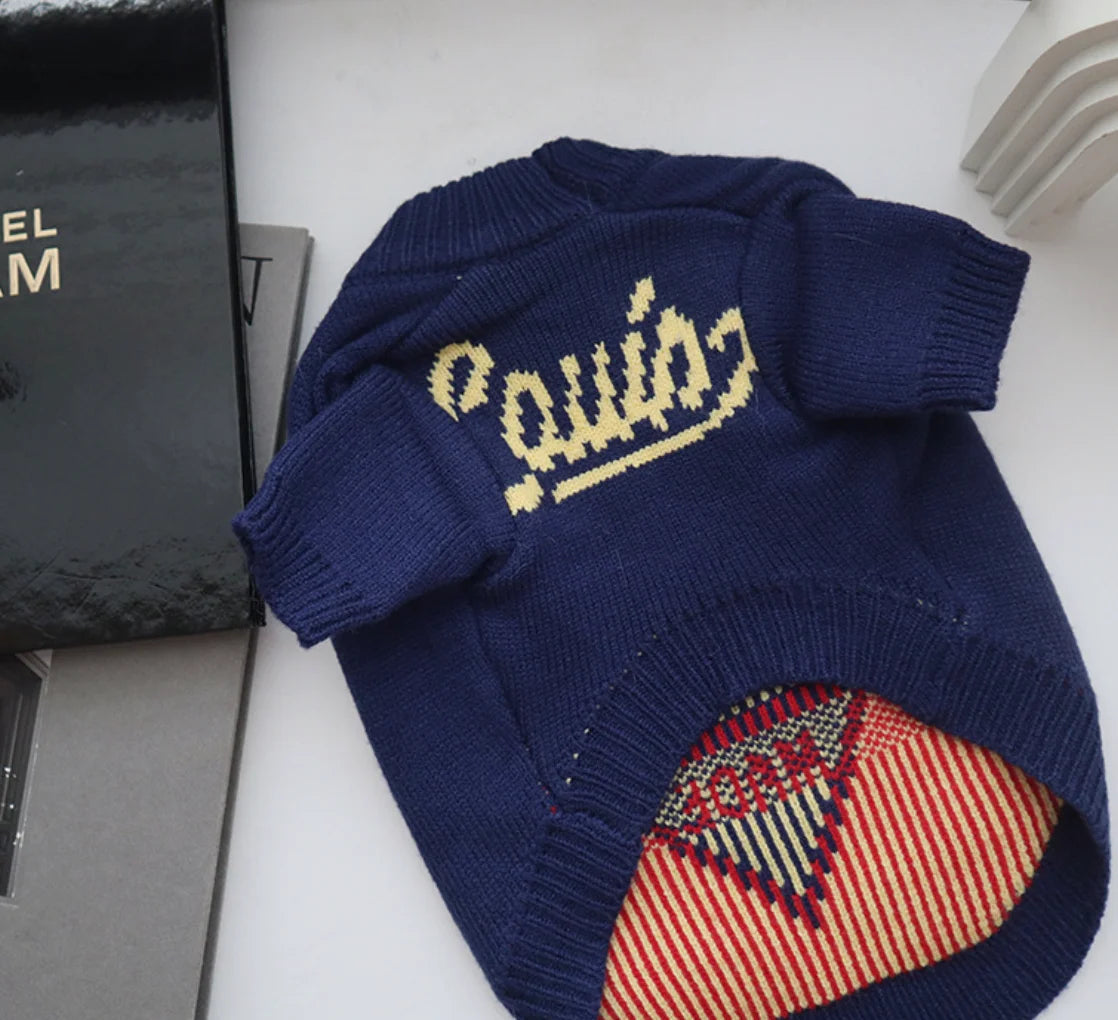 LV Navy Blue Knitted Sweater