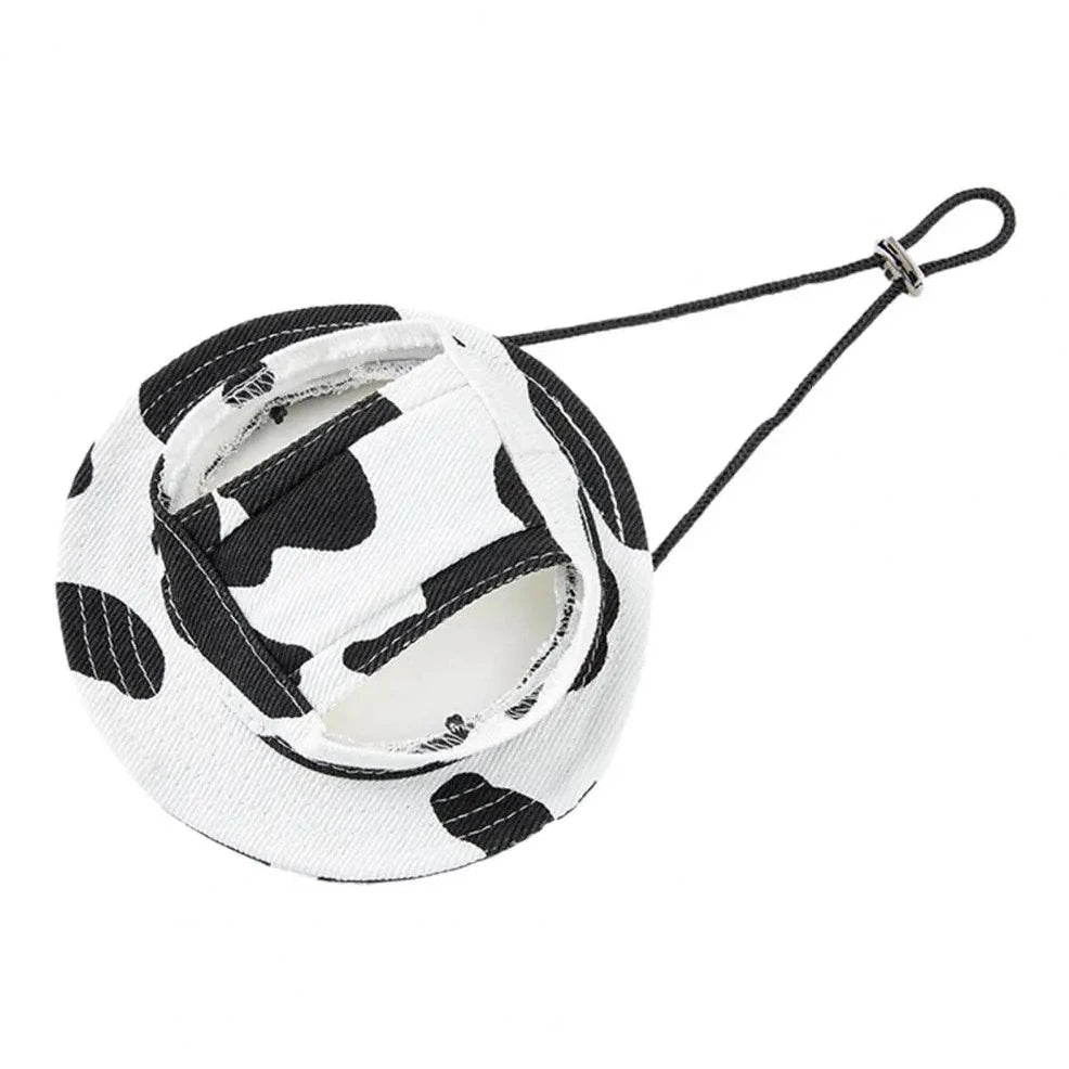 Cow Print Dog Hat