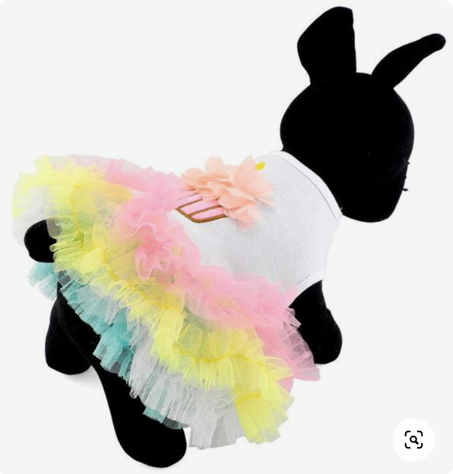 Birthday Cake Frill Dress | Dog Clothes| l | Sizes and Colours Available| Claws N Paws