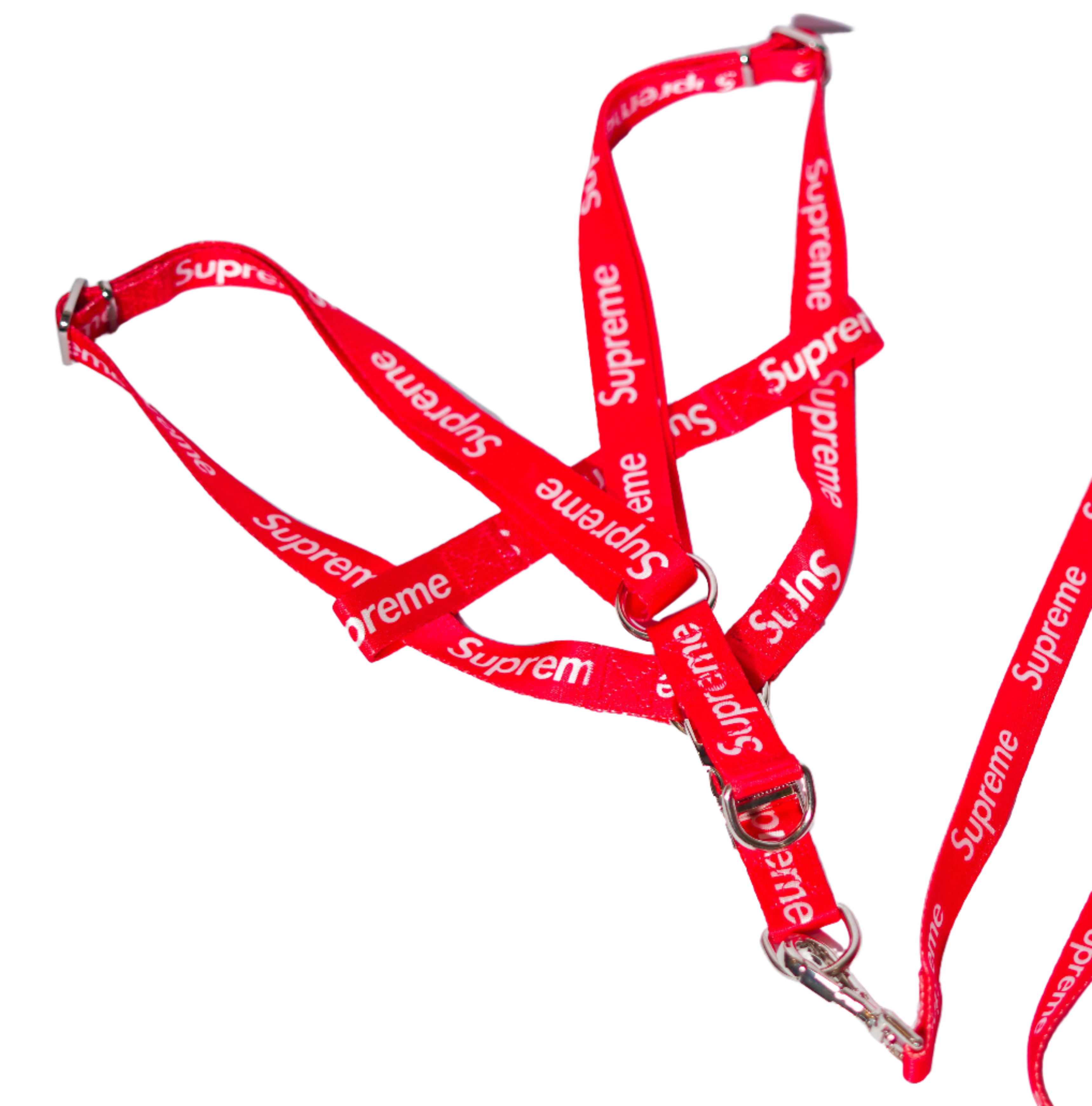 Red Supreme Harness & Leash Set
