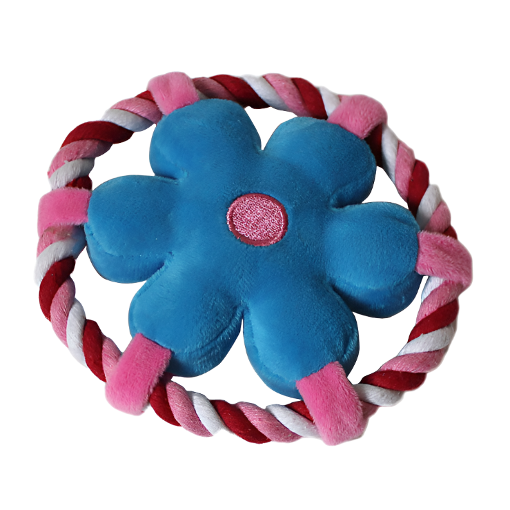Flower Rope Squeaky Plush Toy