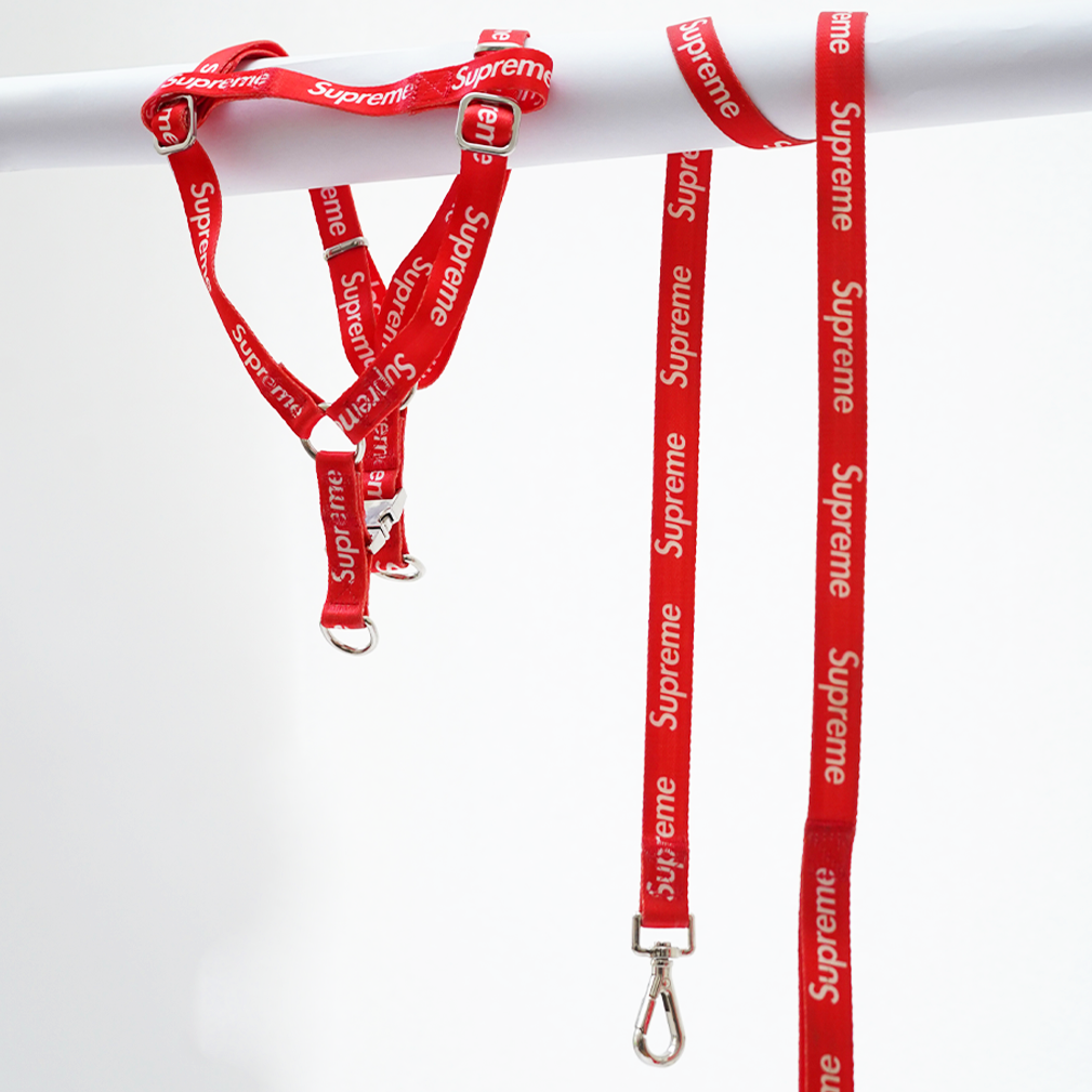 Red Supreme Harness & Leash Set