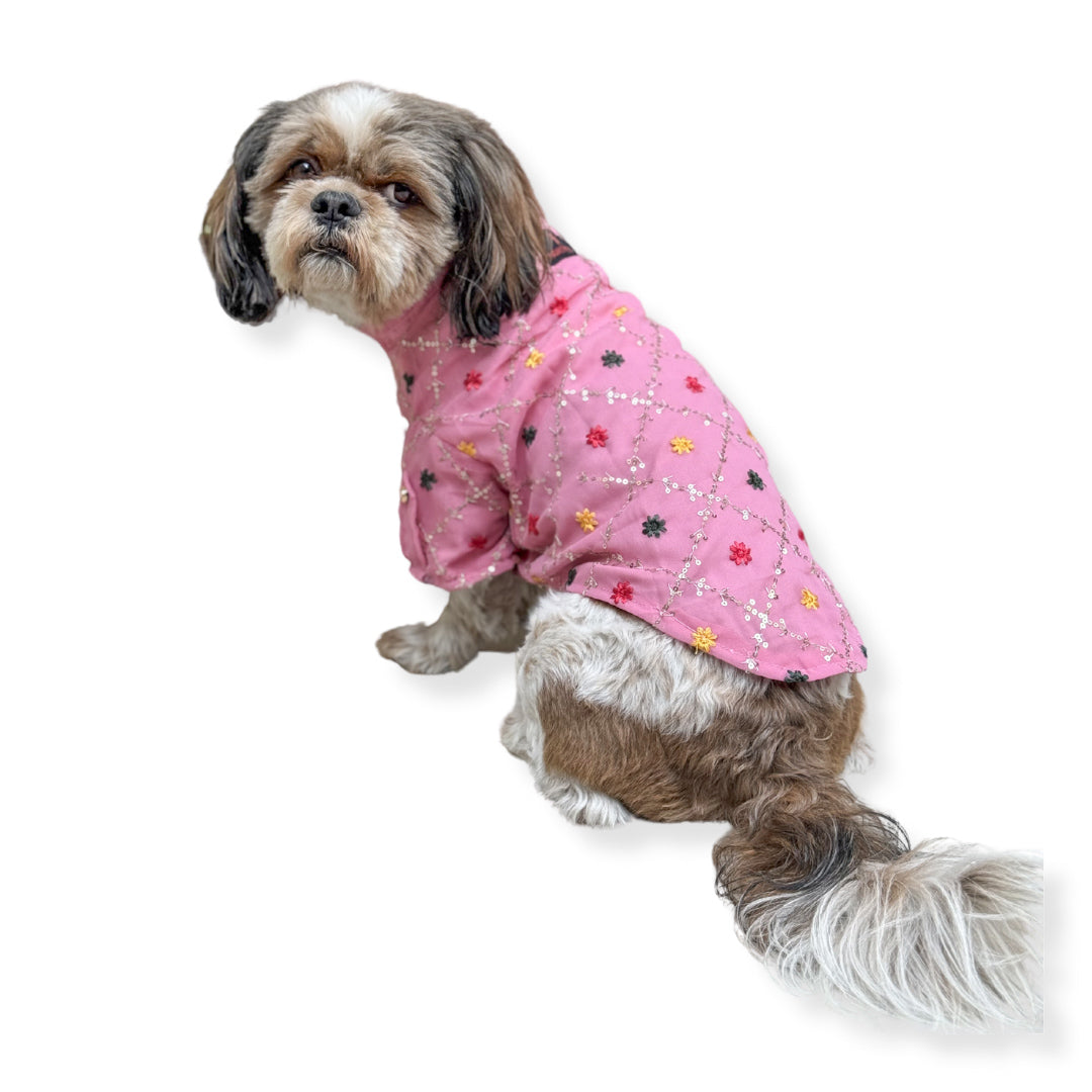 Dog Clothes| Festive Shirt Pink (New) | Sizes and Colours Available| Claws N Paws