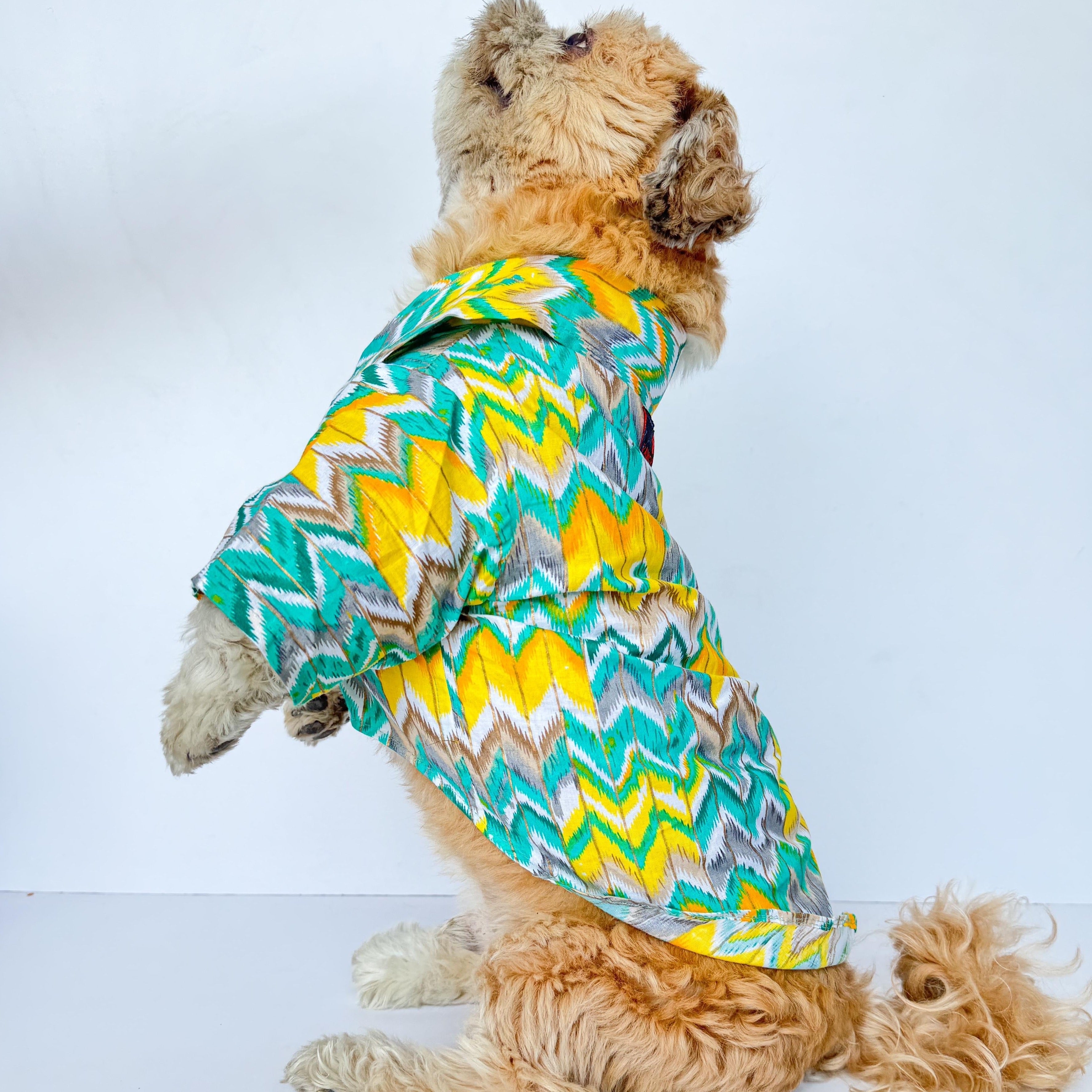 Dog Clothes| Zig-Zag kurta Green | Sizes and Colours Available| Claws N Paws