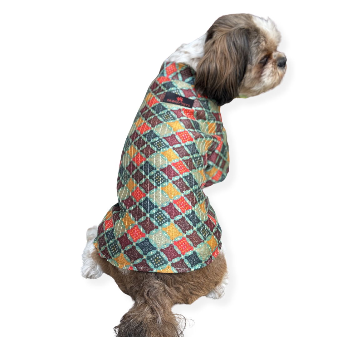 Dog Clothes| Silk Kurta: Multi | Sizes and Colours Available| Claws N Paws