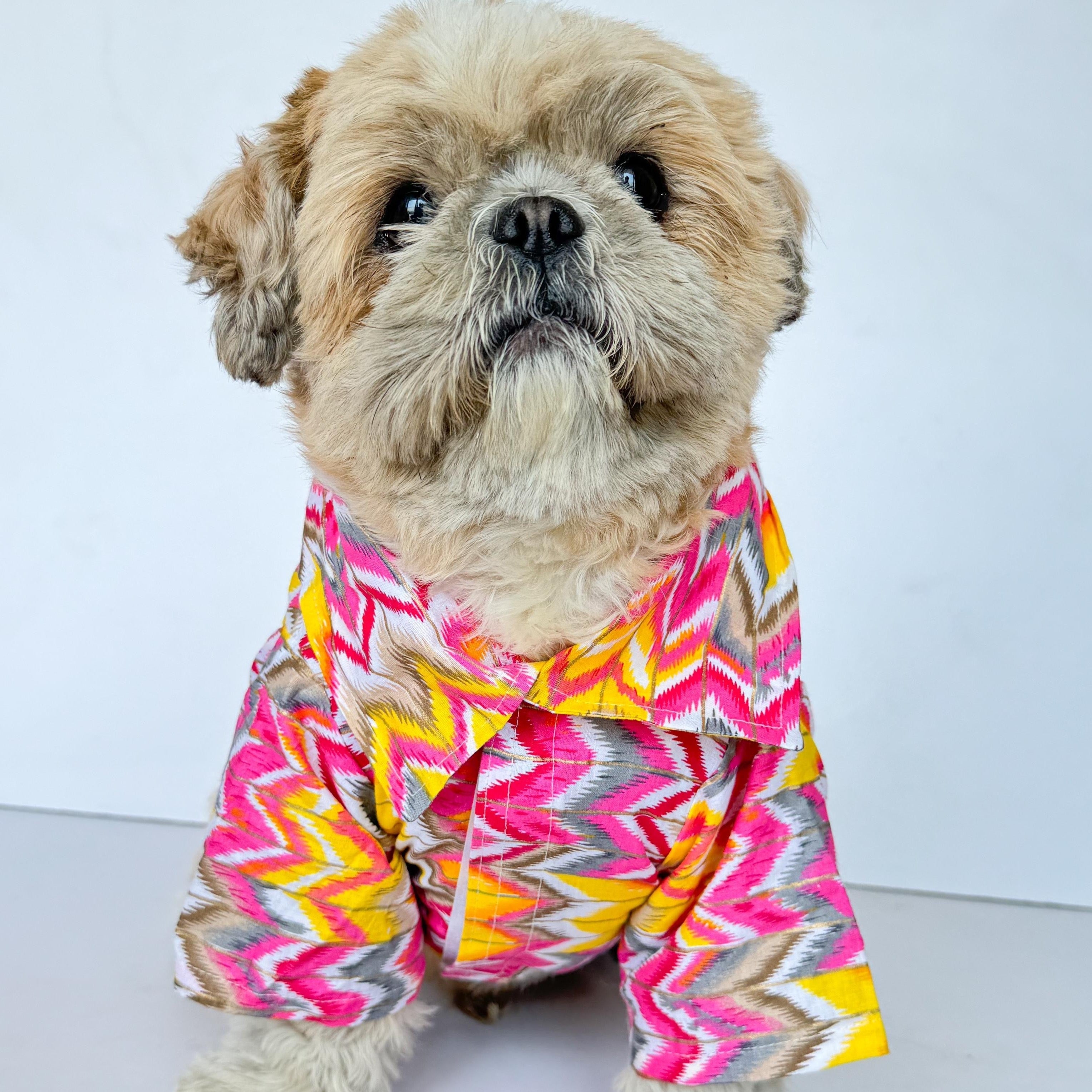 Dog Clothes| Zig-Zag kurta Pink | Sizes and Colours Available| Claws N Paws