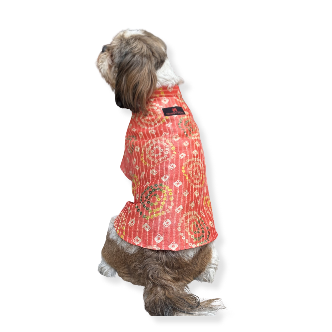 Dog Clothes| Silk Kurta: Peach | Sizes and Colours Available| Claws N Paws