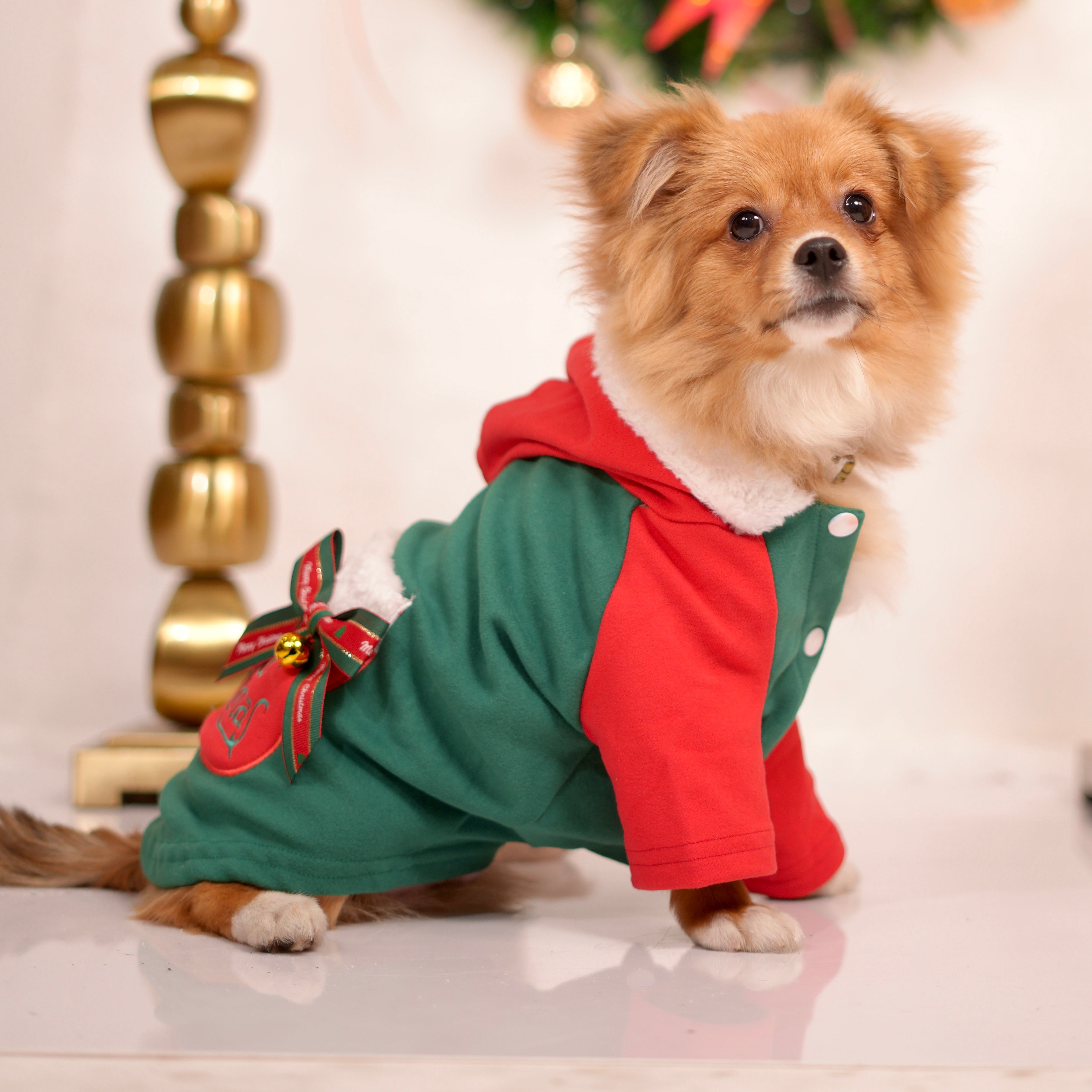 Christmas Bow Hooded Sweatshirt