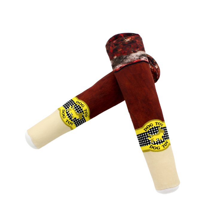 Cigar Squeaky Plush Toy