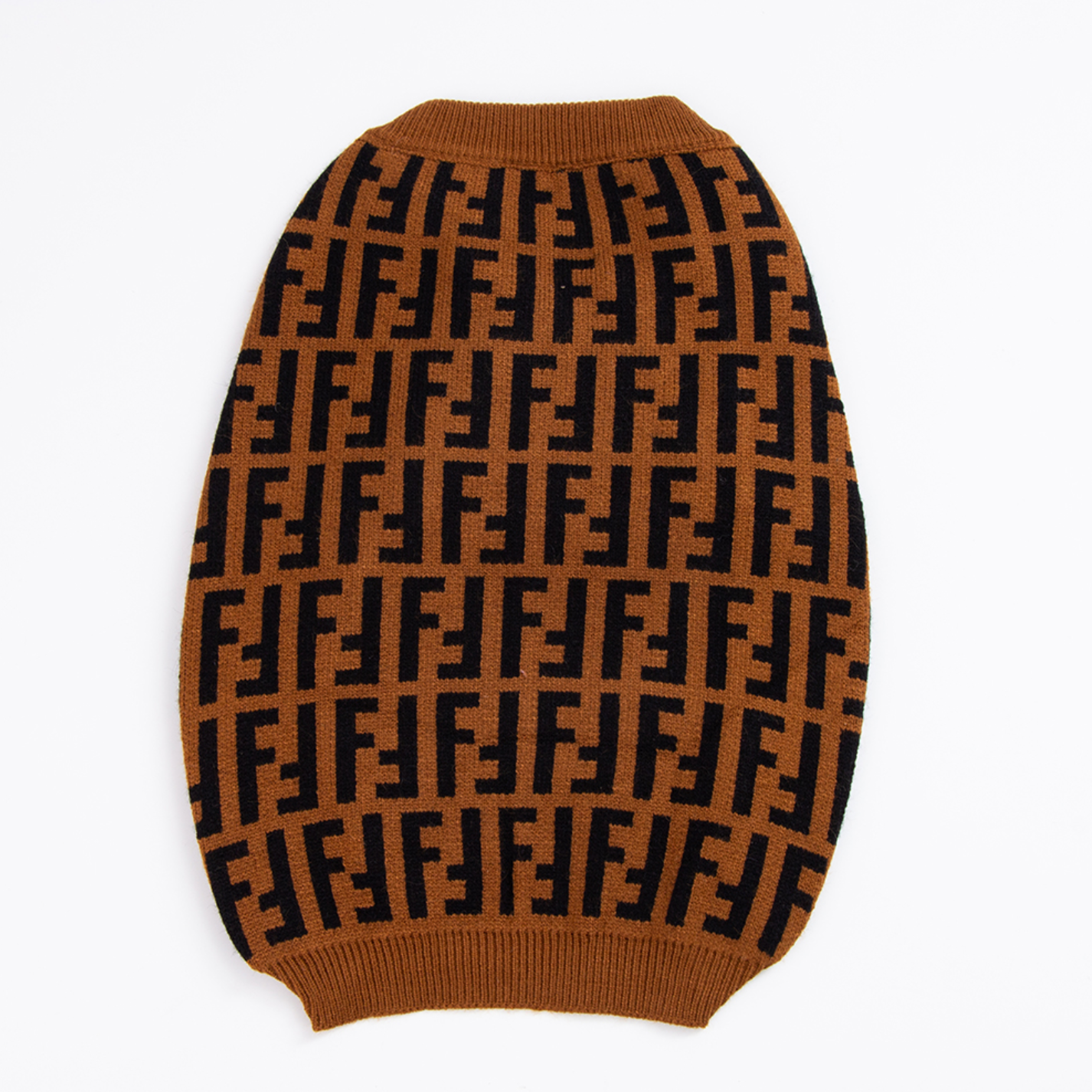 FF Brown Printed Sweater