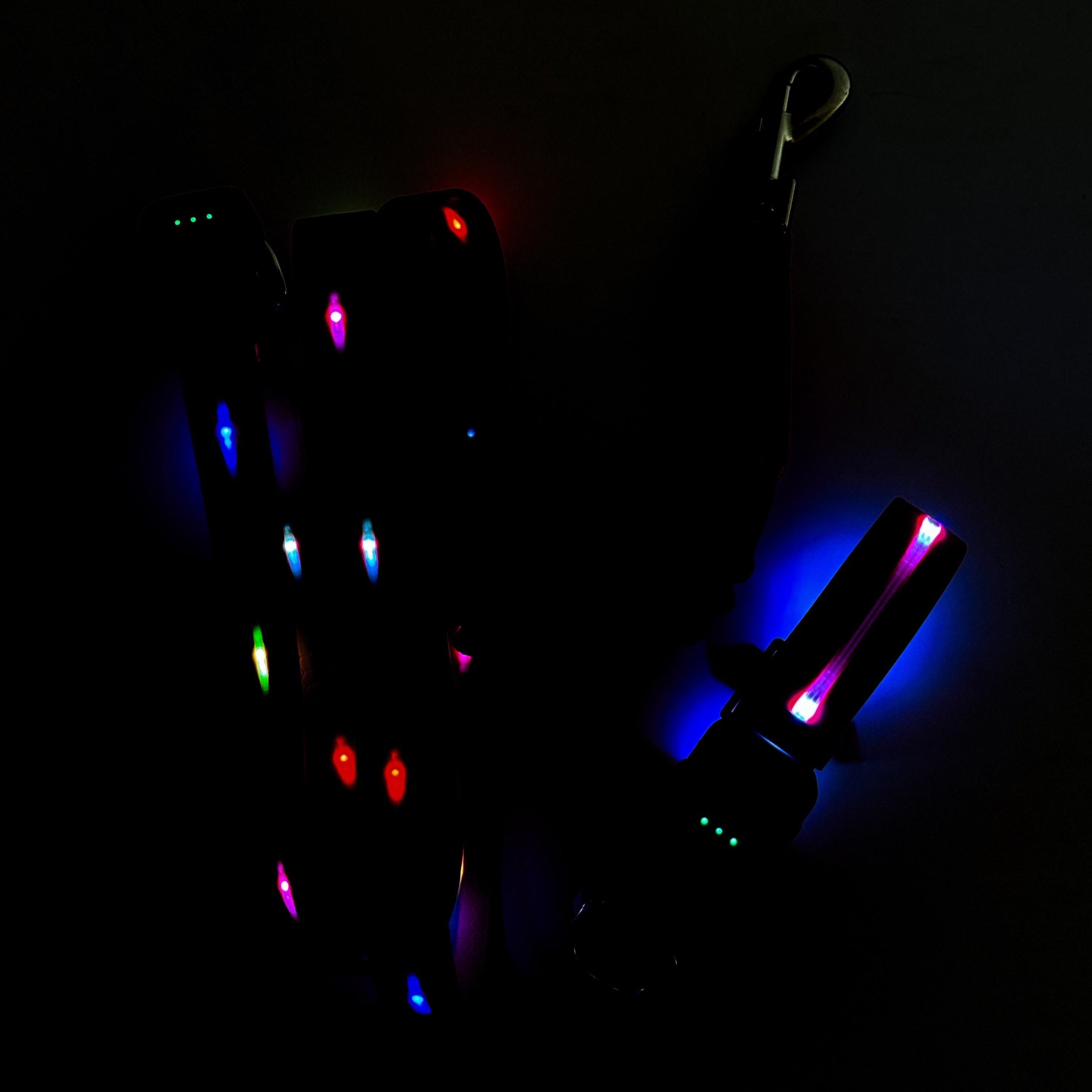 LED Light Collar & Leash Set (PVC Coated)