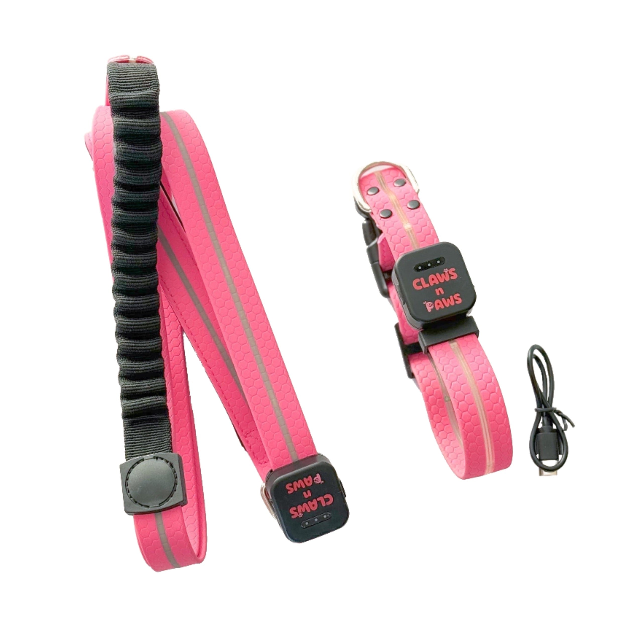 LED Light Collar & Leash Set (PVC Coated)