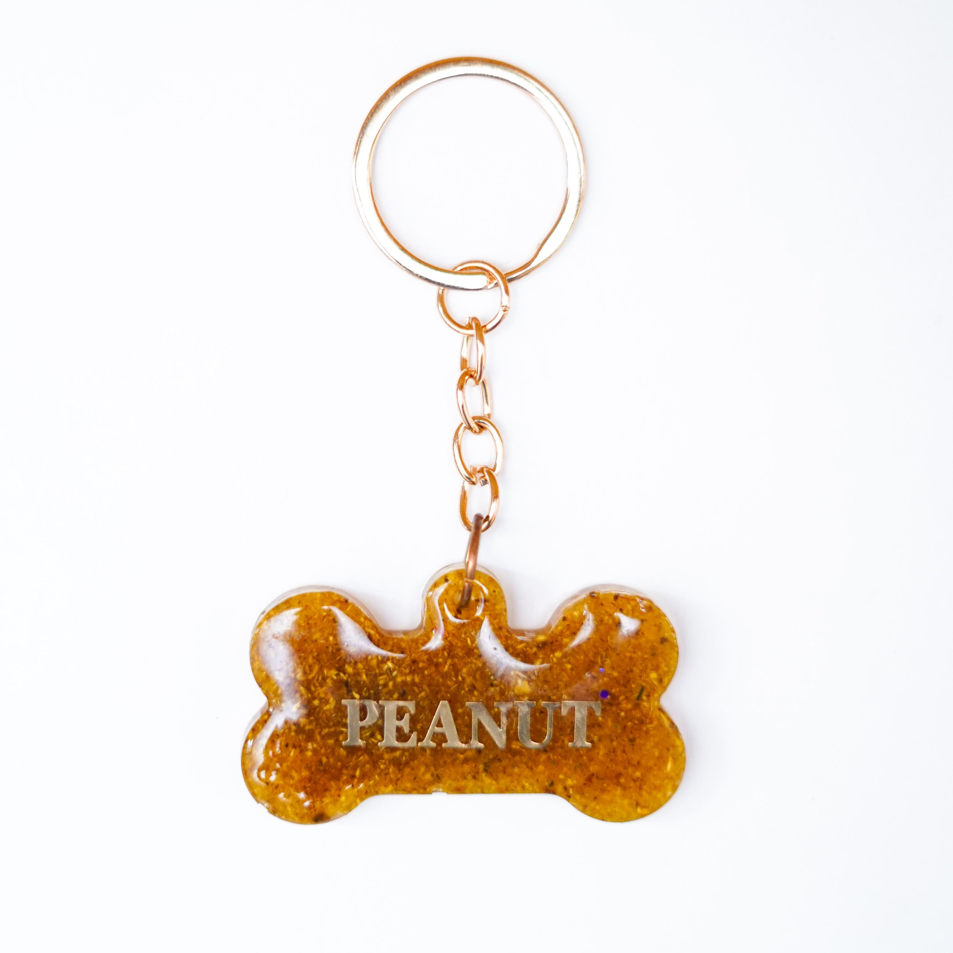 Customizable Bone-Shaped Resin Name Tag (Glitter)